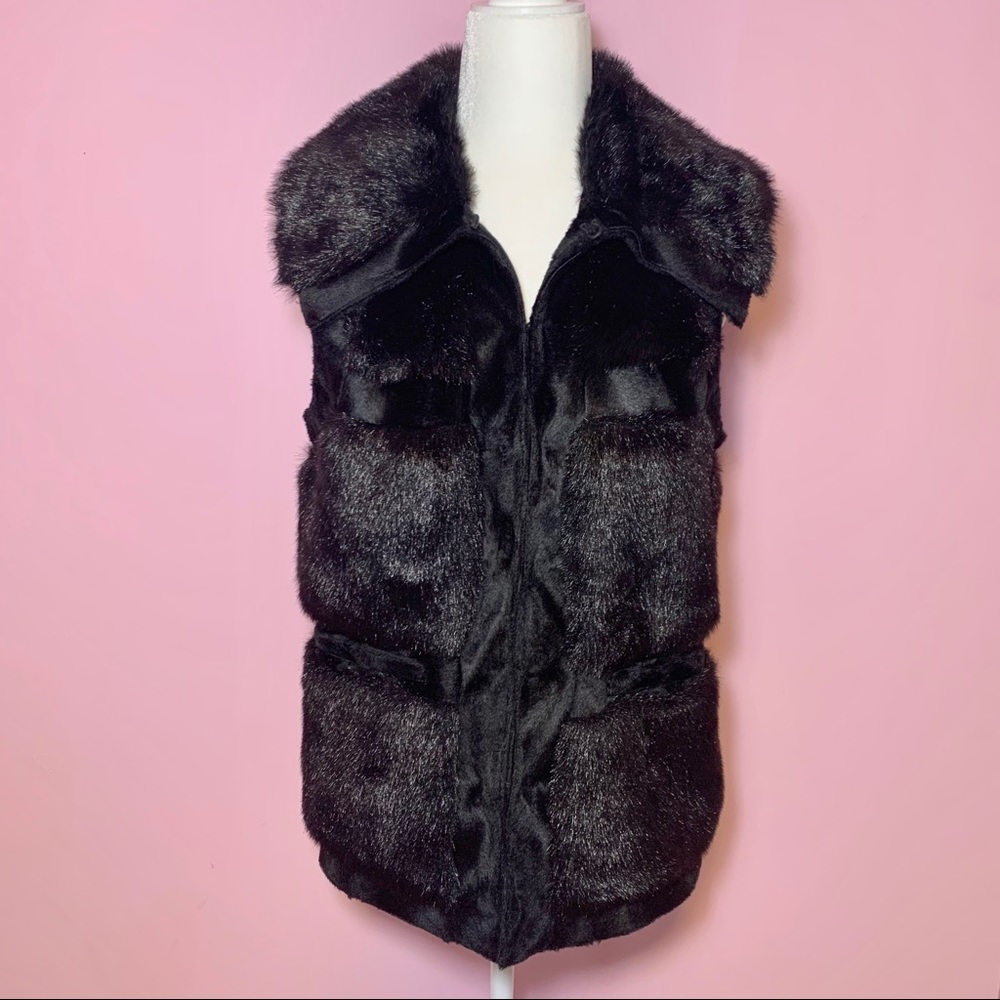 Faux Fur Black Vest